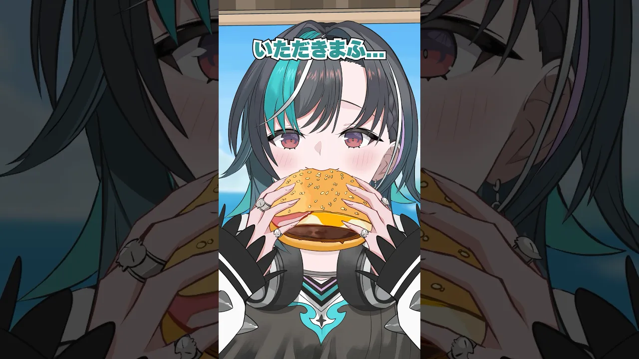 【手描き】一口がでかい　#shorts #切り抜き #vtuber 【輪堂千速/ #hololivedev_is 】