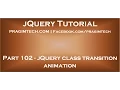 jQuery class transition animation
