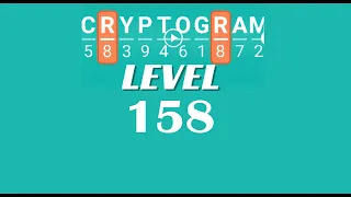 Cryptogram Level 158 Answers Go Answer