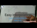 Learn to interpolate in an easy way