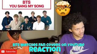 BTS Watches Fan Covers On YouTube | Glamour (REACTION)