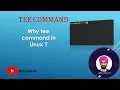 tee command tee and pipe in linux Linux tutorial