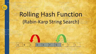 Rolling Hash Function Tutorial used by Rabin-Karp String Searching Algorithm