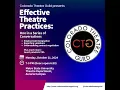 CTG Effective Theatre Practices Part 1 October 21 2024