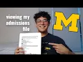 READING MY UMICH ADMISSIONS FILE stats essays tutorial