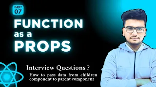 Function as a Props Pass data from children to parent Comp React JS Beginner to Advance Tutorial
