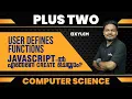 Plus Two Computer Science - User Defines FunctionsJavascript- Create XYLEM 1 2