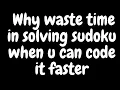 Sudoku Solver algorithm using backtracking