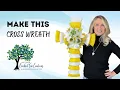 How to Make a Cross Wreath with Flat Top Petal DIY Wreath Form