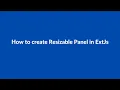 How to create Resizable Panel in ExtJs