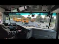 2021 IC CE school bus ride along morning route Front Seat