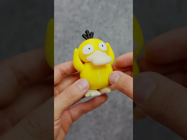 Psyduck – Modelo 3D en dos versiones (flexible + articulado) video thumbnail