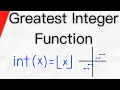 Greatest Integer Function Floor Function int x