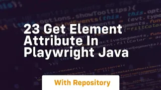 23 get element attribute in playwright java