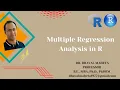 1 Multiple Regression Analysis in R R-Studio Dr Dhaval Maheta