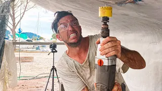 DRILLING A HUGE HOLE IN OUR BOAT…. Ep 230