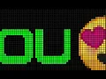 Love you green screen LED scrolling effect LED chroma key animation with scroll I LOVE YOU