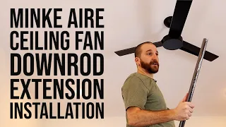 Ceiling Fan Downrod Extension Installation Minke Aire Roto Coal Black