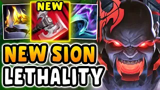 New Sion changes make him delete your entire health bar with one Q (500+ AD, MAX Lethality)