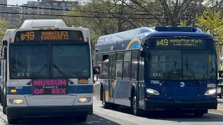 MTA NYCT Bus B1 B49 Bus Action Oriental Av Orion NG EPA 3G XD40 XD60