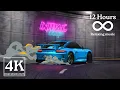 Neon Night Drift Wallpaper Loop Porsche GT3 Screensaver 12 Hours 4K Satisfying Best Drifting