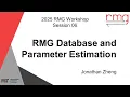 RMG Database and Parameter Estimation 2025 RMG Workshop