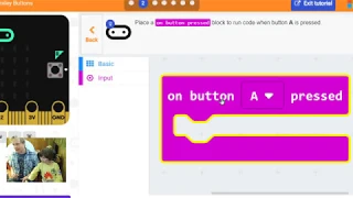 MakeCode for micro bit - Smiley Buttons
