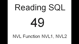 NVL Function NVL1 NVL2 SQL Tutorial 49
