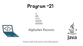 Program to Print Alphabet Pattern Java Programing Questions