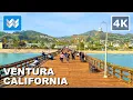 Ventura Beach Promenade to Historic Pier California Scenic Walking Tour 4K