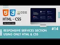 Responsive Our Services Section Using HTML CSS Our Services HTML Code