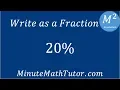 Write as a Fraction 20
