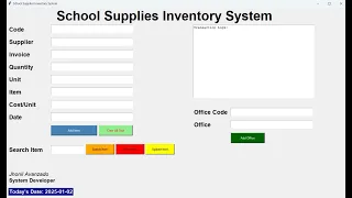 How to create a School Supplies Inventory System using Python SQLite Database