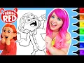 Coloring Turning Red Mei Mei Singing Disney Pixar Turning Red Coloring Page Prismacolor Markers