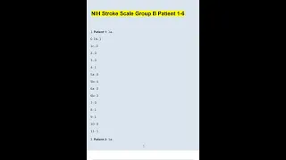 NIH Stroke Scale Group B Patient 1 6 Complete Updated 2023