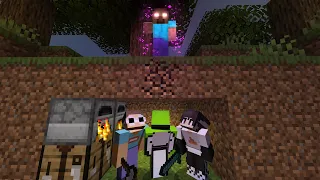 3 Minecraft Speedrunners VS Herobrine
