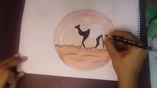 #camel#pencilart#desert drawing