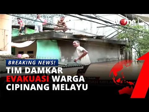 Kembali Naik, Ketinggian Air di Kawasan Cipinang Melayu Sudah Setinggi Atap Rumah
