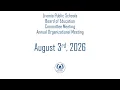 Livonia Public Schools Committee Meeting Annual Organizational Meeting August 3 2026