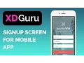 Adobe XD - Design a mobile signup screen