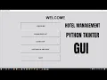 Hotel Management System Python Tkinter GUI