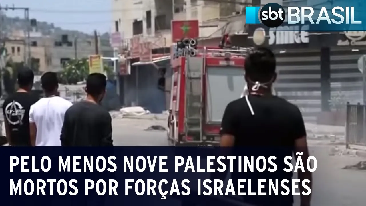Pelo menos nove palestinos são mortos por forças israelenses | SBT Brasil (03/07/23)