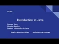 Java Basics Introduction to Java Filipino C01L01