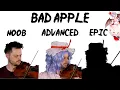 Download Lagu 5 Levels of Bad Apple: Noob to Epic