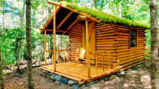 Man Builds a Remote Log Cabin Completely Alone — Start to Finish by @backwoodssolitude