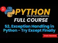 Exception Handling in Python Python Exception Handling