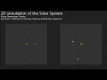 2D simulation of the solar system