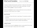Chef and Candies Problem Code CHEFCAND