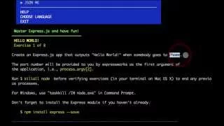 ExpressWorks 1 Hello World Solution