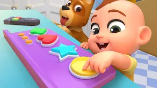 Press the Circle Button! Baby Lala Learns Shapes at Home! | Lalafun Nursery Rhymes & Kids Songs